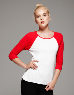 Bella 3/4-Sleeve Contrast Raglan T-Shirt