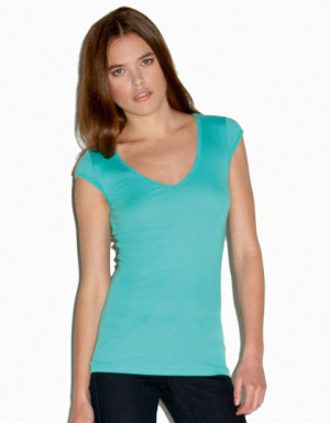 Bella Sheer Rib V-Neck T-Shirt