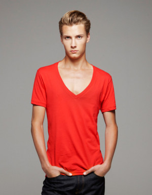 Canvas Unisex Jersey Deep V-Neck T-Shirt