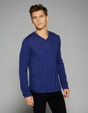 Canvas Triblend Long Sleeve V-Neck Tee