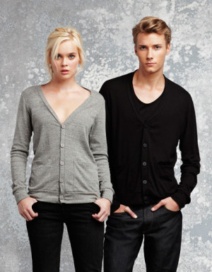 Canvas Unisex Triblend V-Neck Cardigan