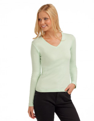 Hanes Spicy-T? V-Neck Long Sleeve